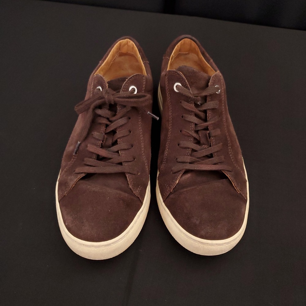 Suitsupply Shoes Men's Low Top Leather Sneakers Brown Luxury Brand Casual SIze 8